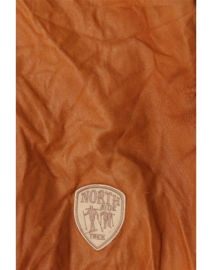Jachetă de piele vintage pentru bărbați UK 40 Large Beige