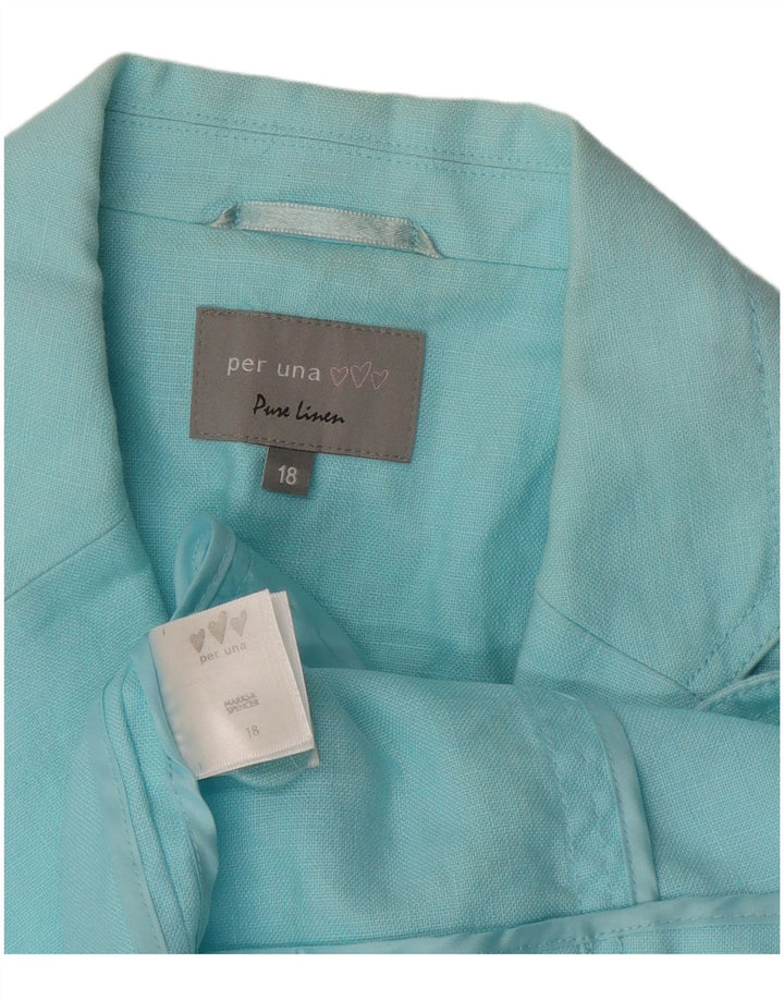 Per Una jachetă blazer pentru femei cu 4 nasturi UK 18 XL in albastru