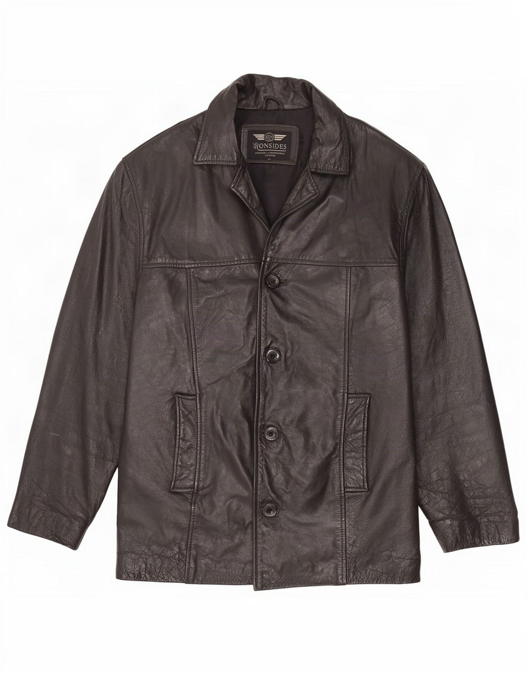 Jachetă de piele pentru bărbați Ironsides UK 42 XL Negru