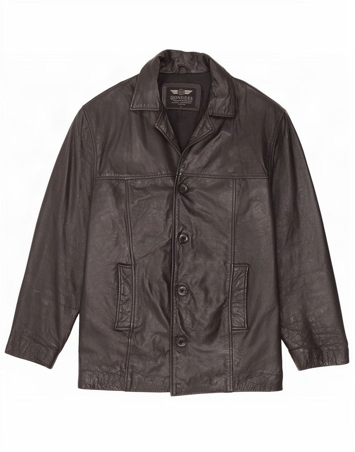 Jachetă de piele pentru bărbați Ironsides UK 42 XL Negru
