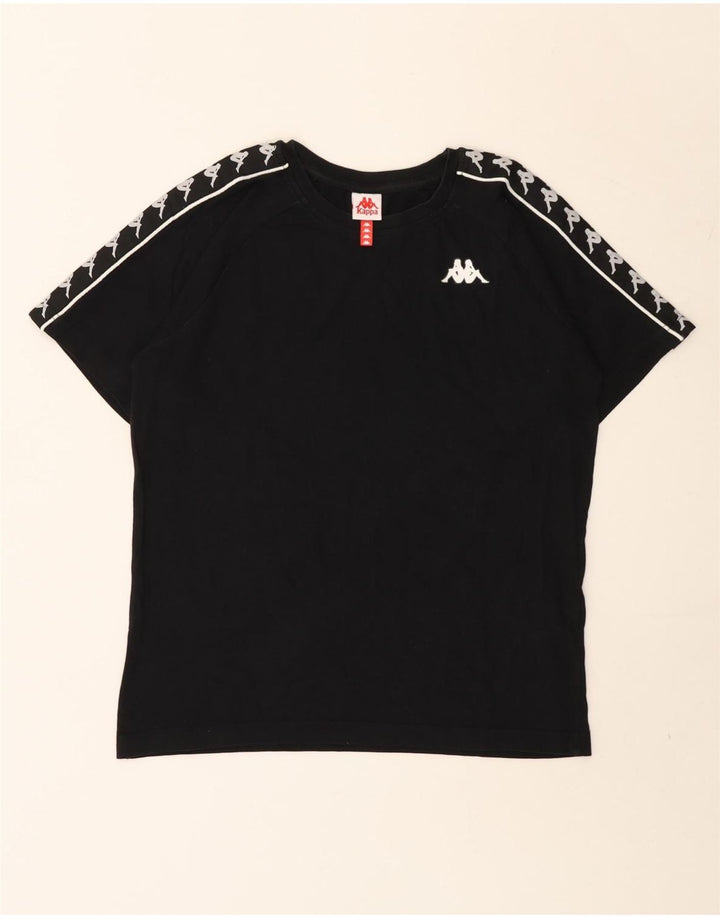 Tricou grafic pentru bărbați Kappa Top mic bumbac negru