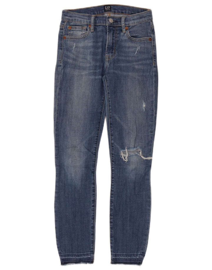 Blugi slim pentru bărbați Gap Distressed W24 L27 Bumbac albastru