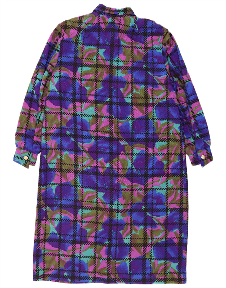Rochie cămașă tip pulover vintage pentru femei cu model abstract IT 52 2XL Albastru