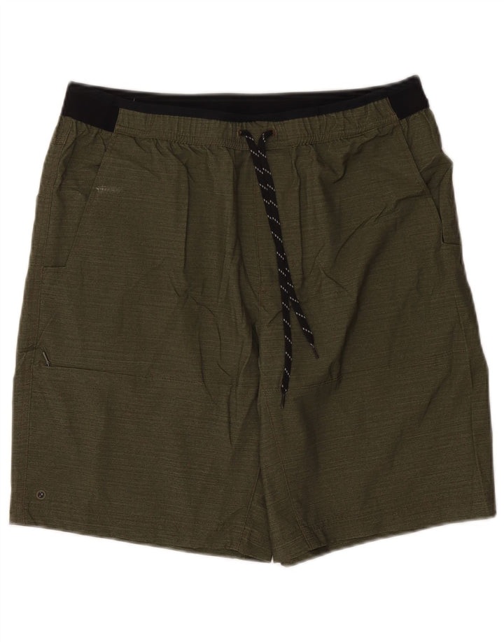 Pantaloni scurți sport Columbia pentru bărbați, mediu kaki, poliester color bloc