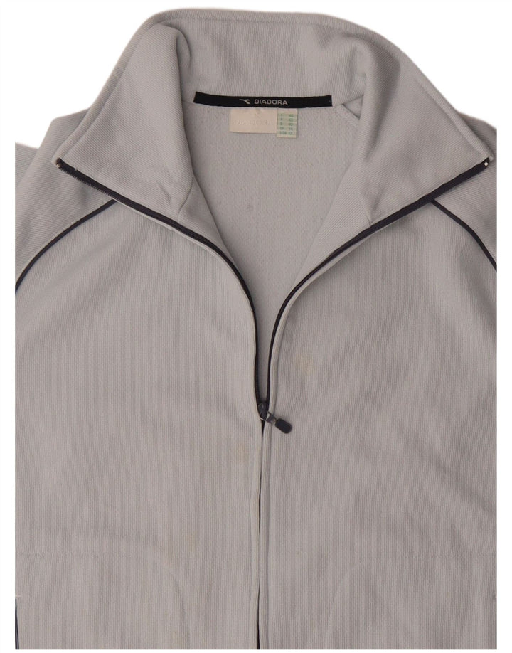 Jachetă de trening pentru femei Diadora UK 14, mare, albastru, poliester color bloc