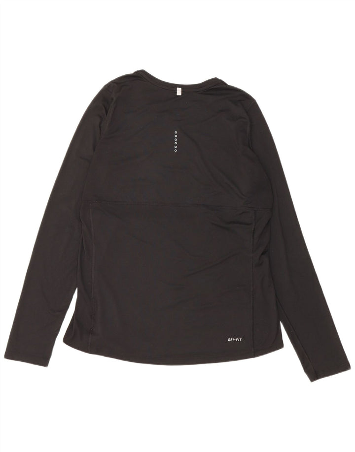 Nike Dri Fit Top cu mânecă lungă pentru femei UK 14 Large Negru