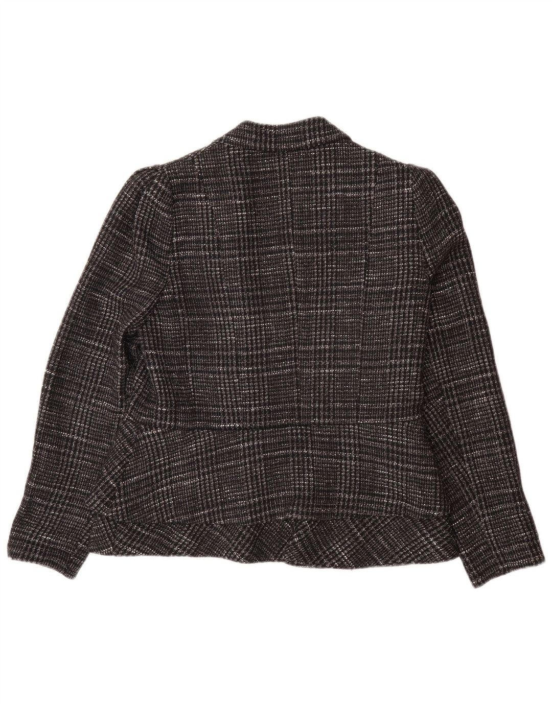 MASSIMO DUTTI Jachetă Blazer pentru Damă EU 42 Mare, Gri din Bumbac Check