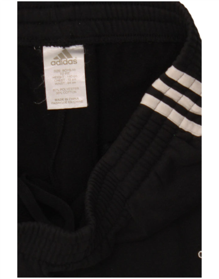 Pantaloni de trening Adidas baieti 9-10 ani poliester negru