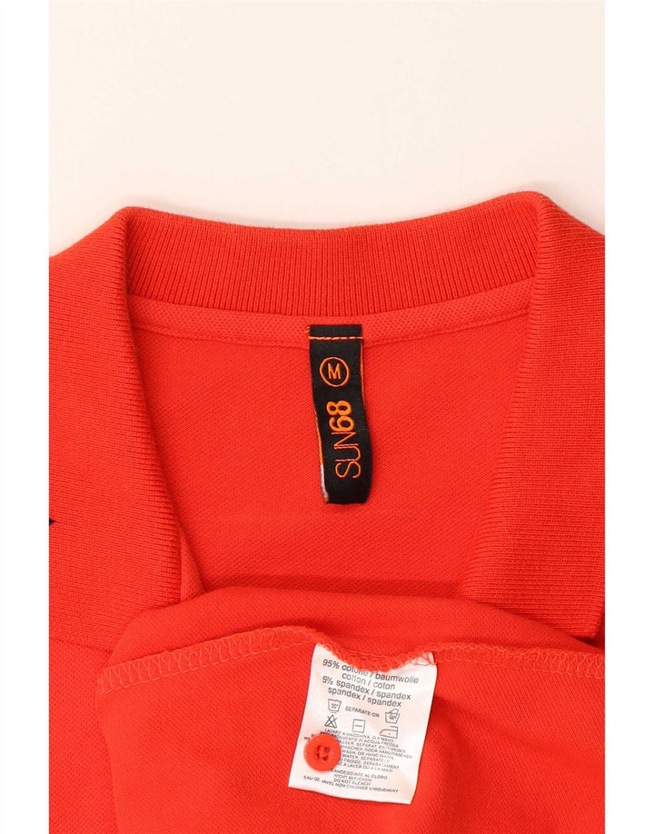 Sun68 rochie polo pentru femei UK 12 bumbac roșu mediu
