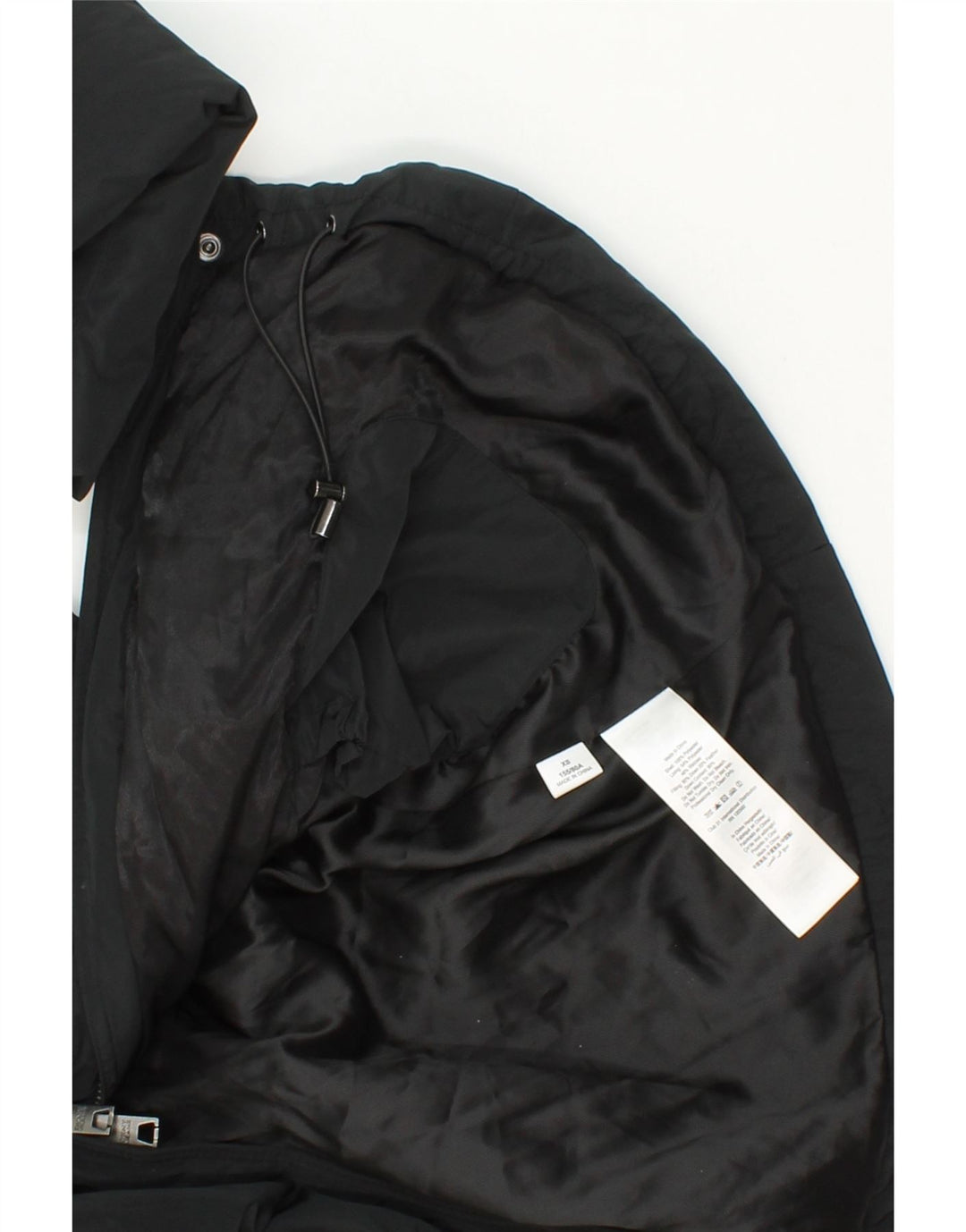 DKNY Womens Hooded Padded Jacket UK 6 XS Black Polyester Vintage Dkny and Second-Hand Dkny from Messina Hembry 