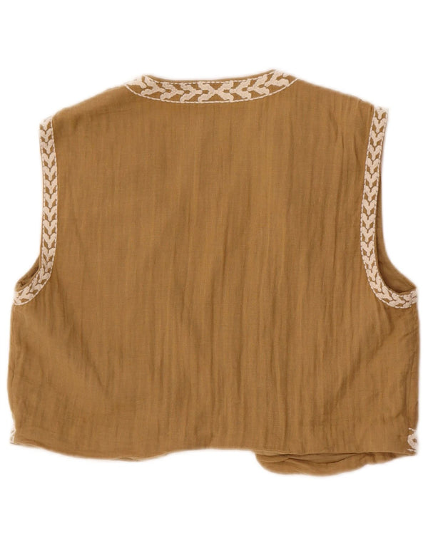 Vestă pentru femei Zara UK 12 Medium Bej Floral