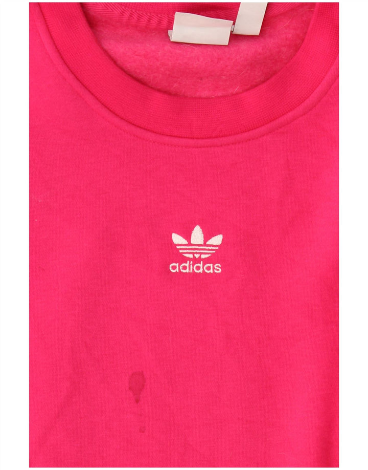 Pulover supradimensionat pentru femei Adidas UK 12/14 Poliester roz mediu