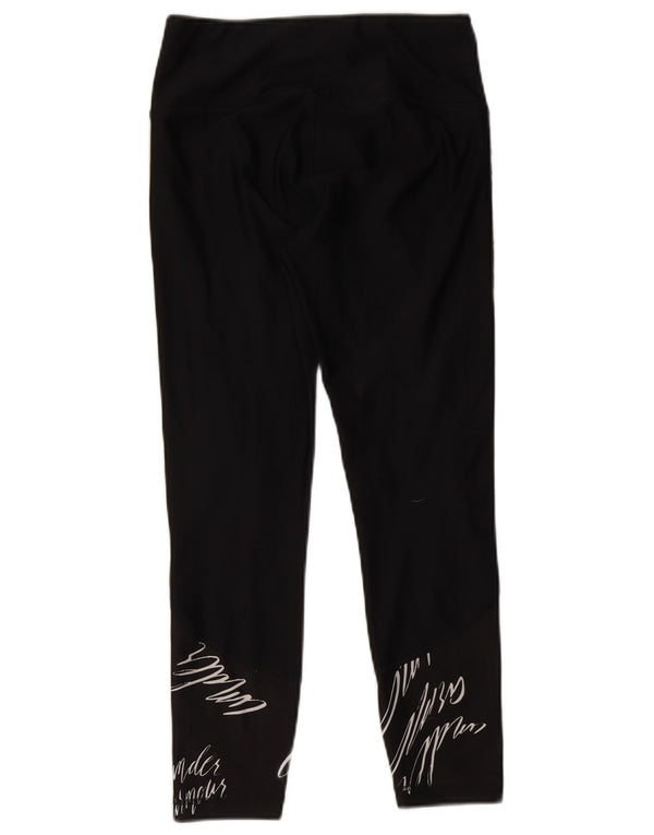 Leggings grafic Under Armour pentru femei Heat Gear UK 8, poliester negru mic