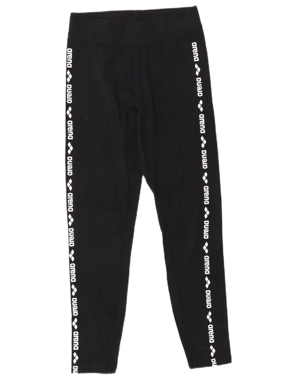 ARENA Womens Graphic Leggings UK 6 XS  Black Cotton