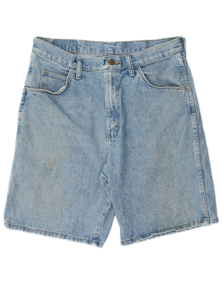 Pantaloni scurți din denim pentru bărbați WRANGLER W32, bumbac albastru mediu