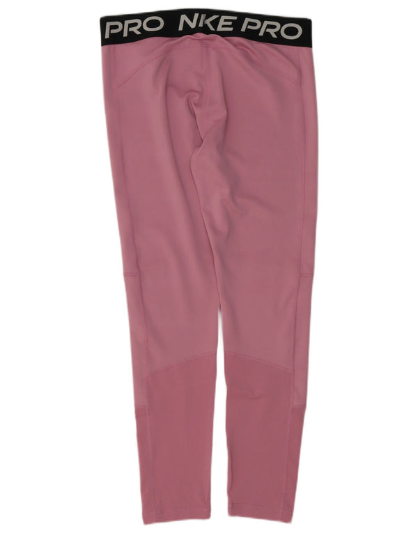 Leggings cu grafice Nike Dri Fit pentru femei UK 18 XL, poliester roz