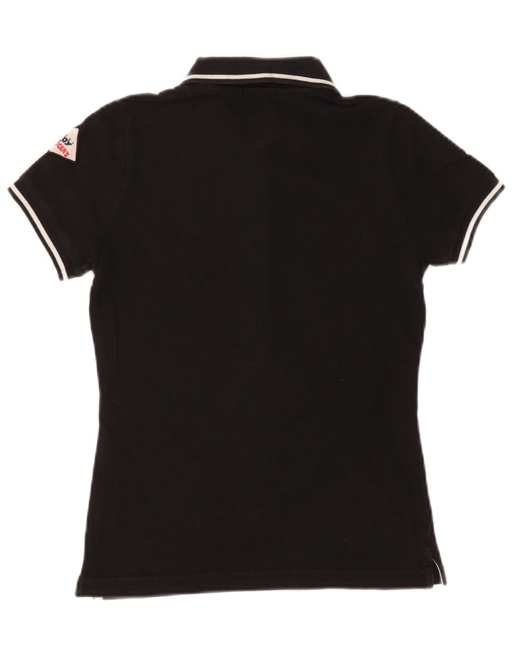 Tricou polo Roy Rogers pentru femei UK 12, bumbac mediu negru