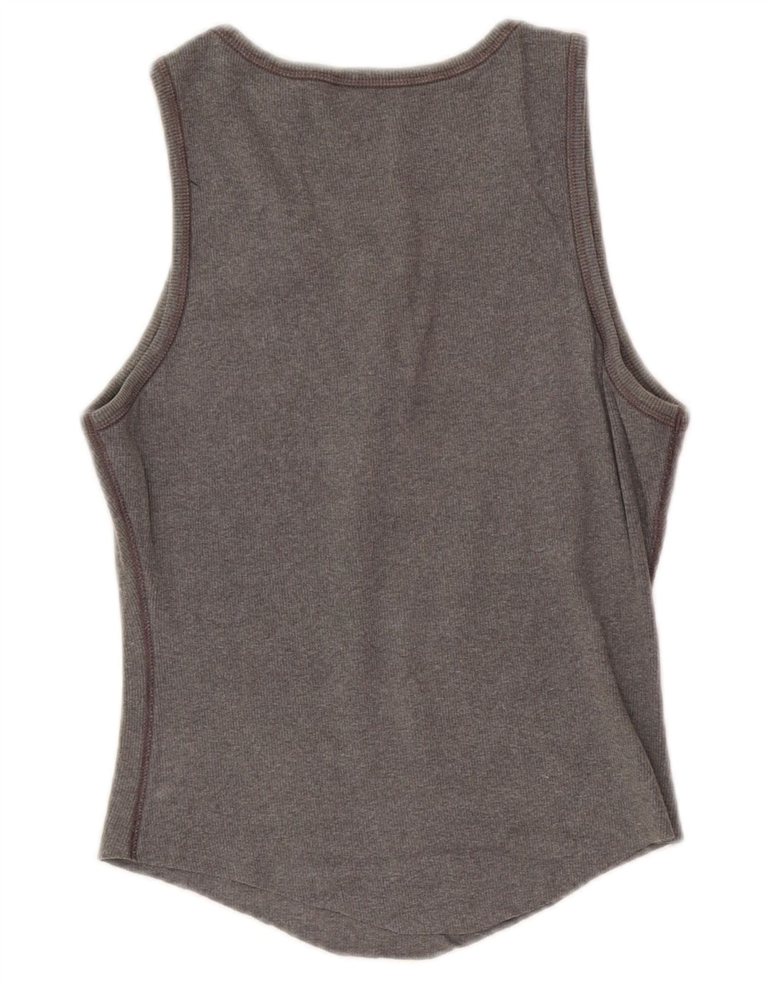 Gap Womens Crop Vest Top UK 14 Large Gri Bumbac