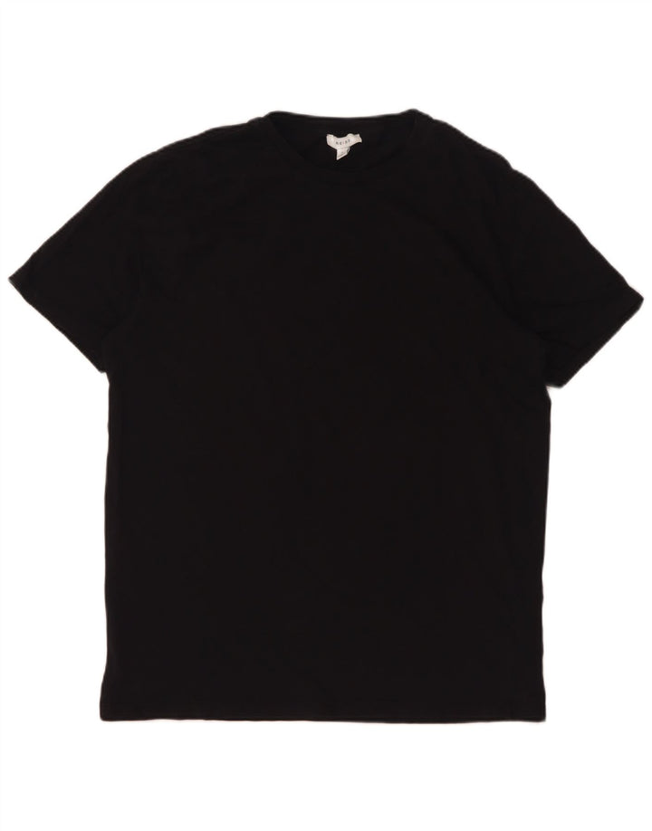 Tricou pentru bărbați Reiss Top mare din bumbac negru