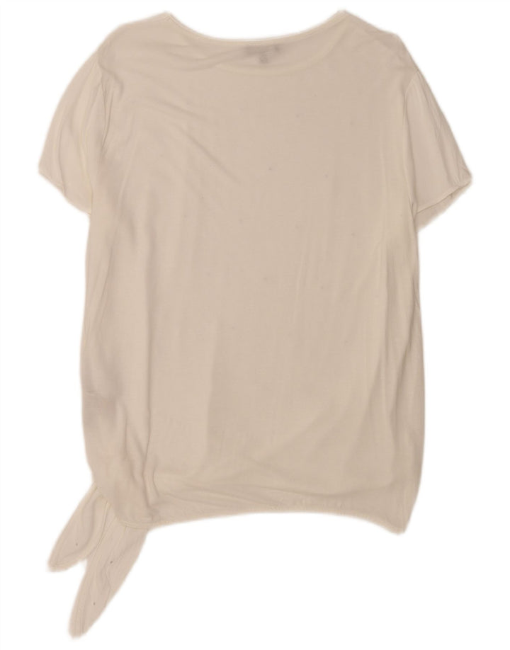 Bluză Massimo Dutti pentru femei, UK 18 XL, viscoză albă