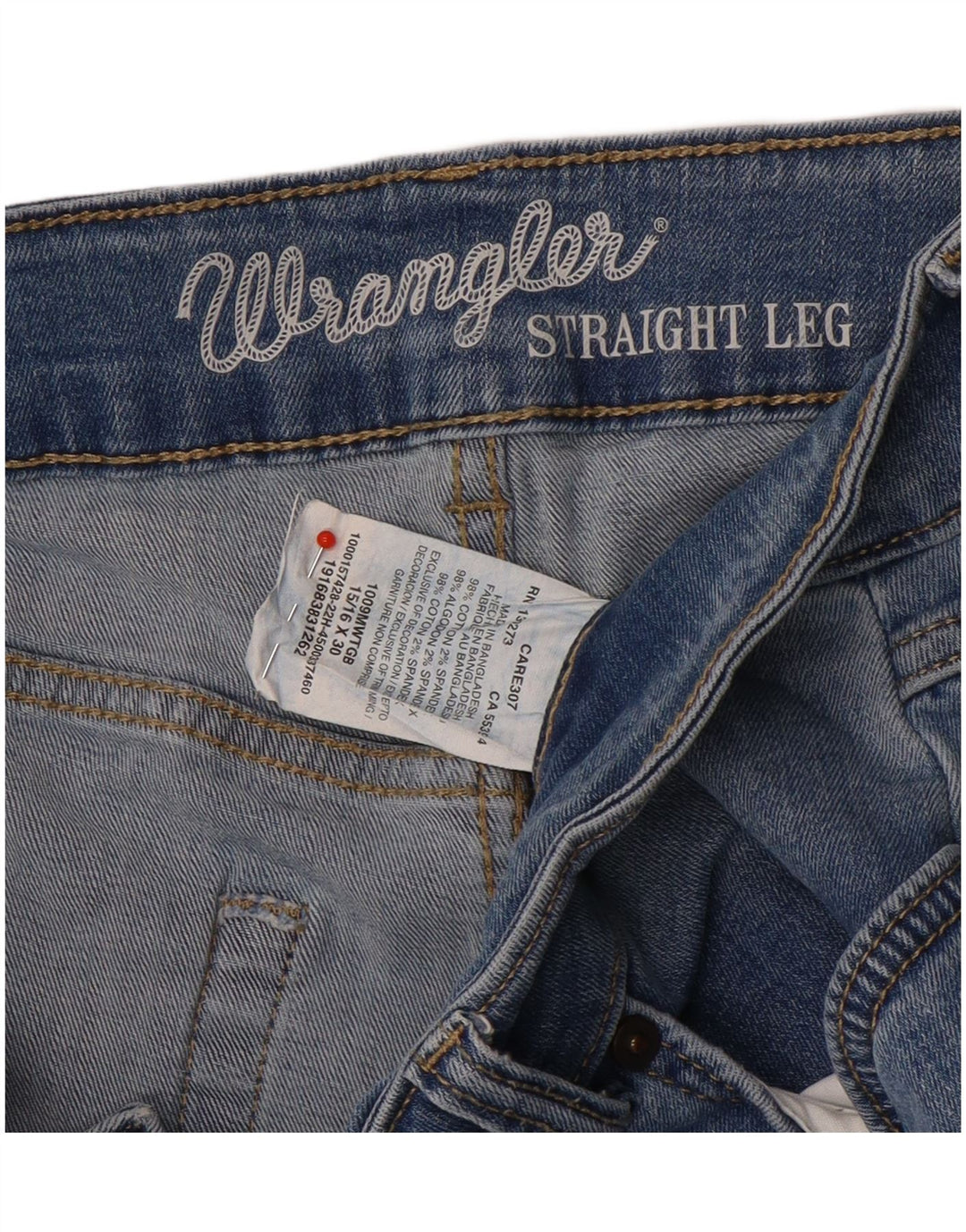 Blugi drepti pentru femei Wrangler W32 L30 Bumbac albastru