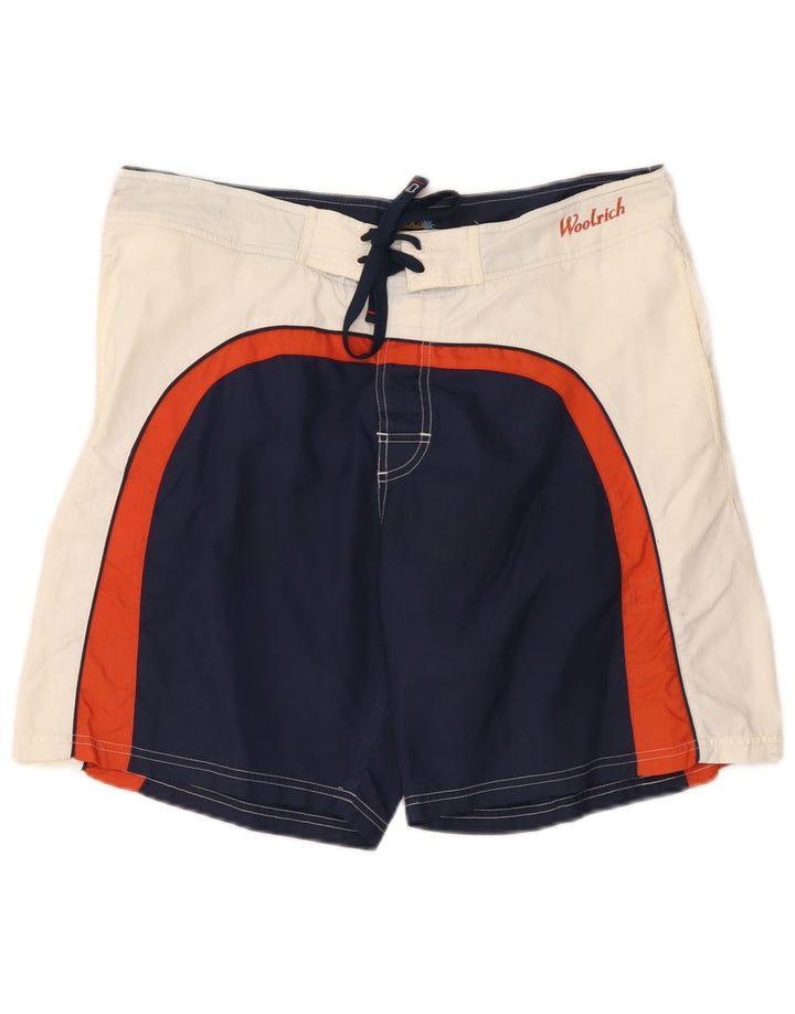 Pantaloni scurți de înot Woolrich pentru bărbați, mari, bleumarin, poliamidă color bloc