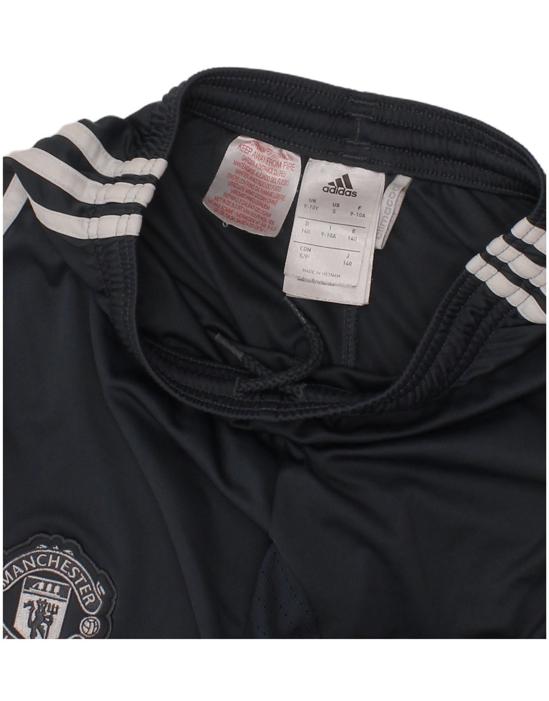 Pantaloni scurți sport Manchester United ADIDAS pentru băieți 9-10 ani poliester gri