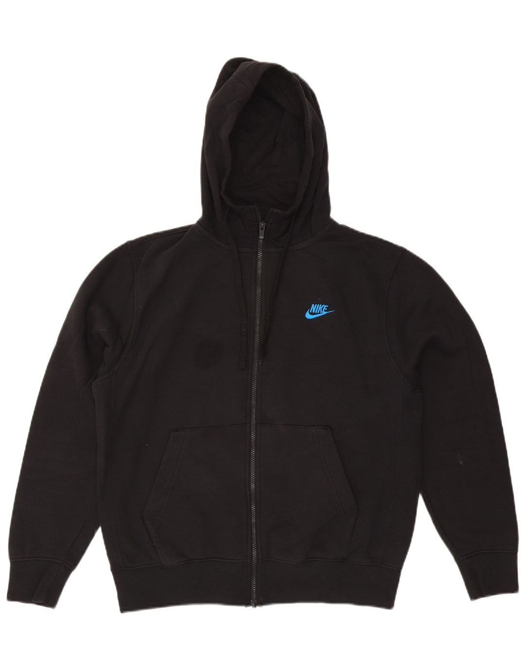 Pulover Nike pentru bărbați, cu fermoar, bumbac mediu negru