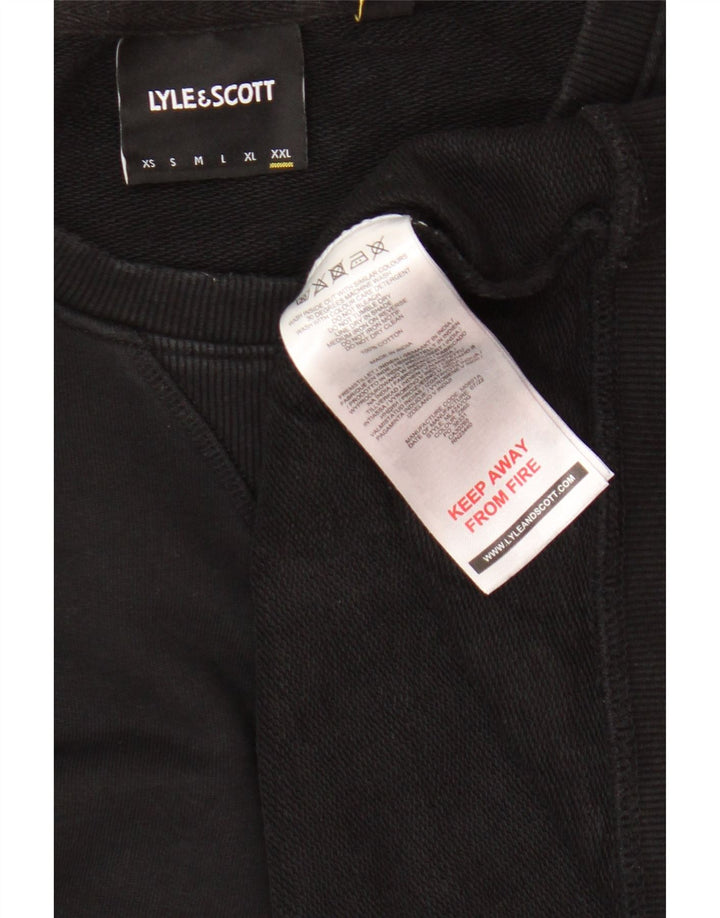 Pulover pentru bărbați Lyle & Scott, bumbac negru 2XL