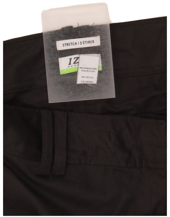 Pantaloni chino drepți pentru femei IZOD US 10 Large W32 L30 Poliester negru