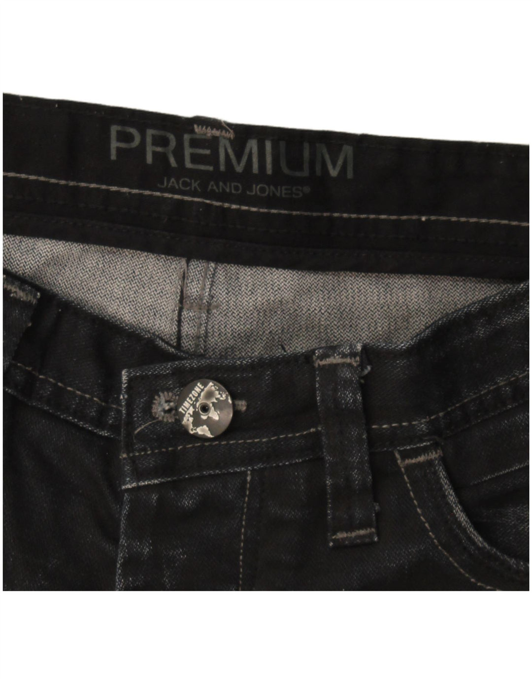 Blugi drepți pentru bărbați Jack & Jones W36 L34 negri