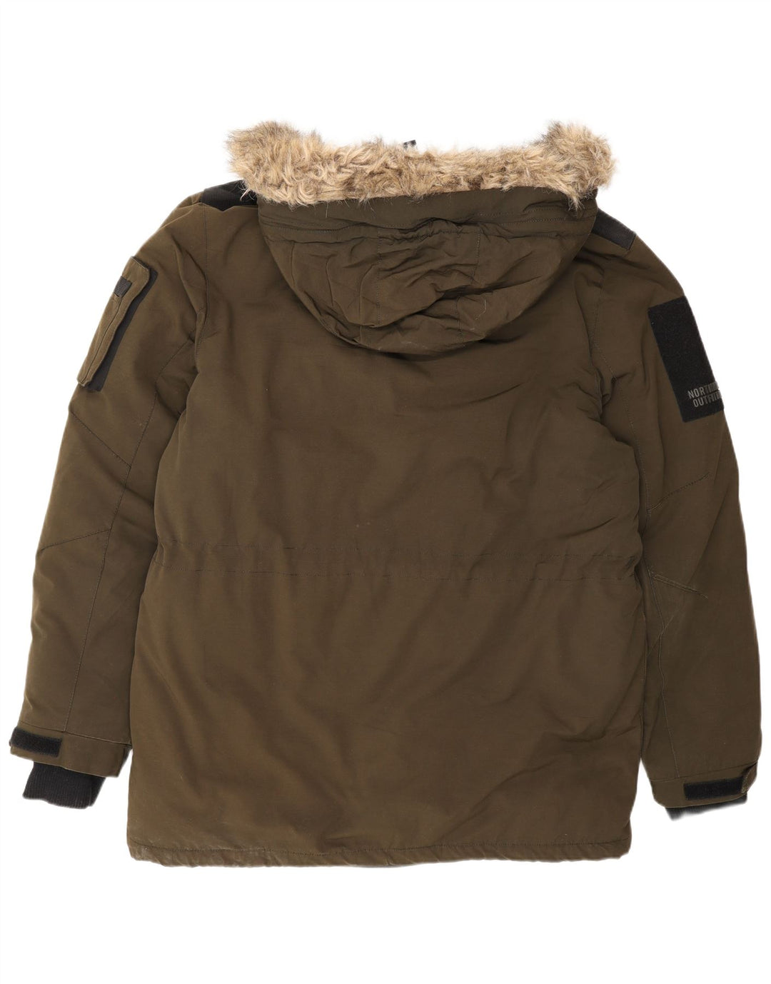Jachetă parka cu glugă pentru bărbați Smog UK 42 XL Kaki Poliester