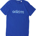 ADIDAS Mens Graphic T-Shirt Top Medium Blue Cotton Vintage Adidas and Second-Hand Adidas from Messina Hembry 