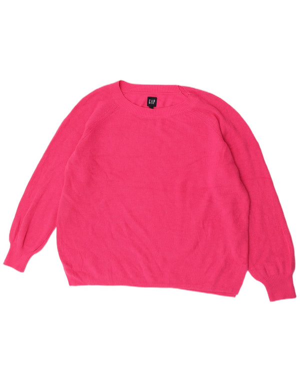 Gap Pulover supradimensionat pentru femei cu gât de barcă, UK 18 XL, nailon roz