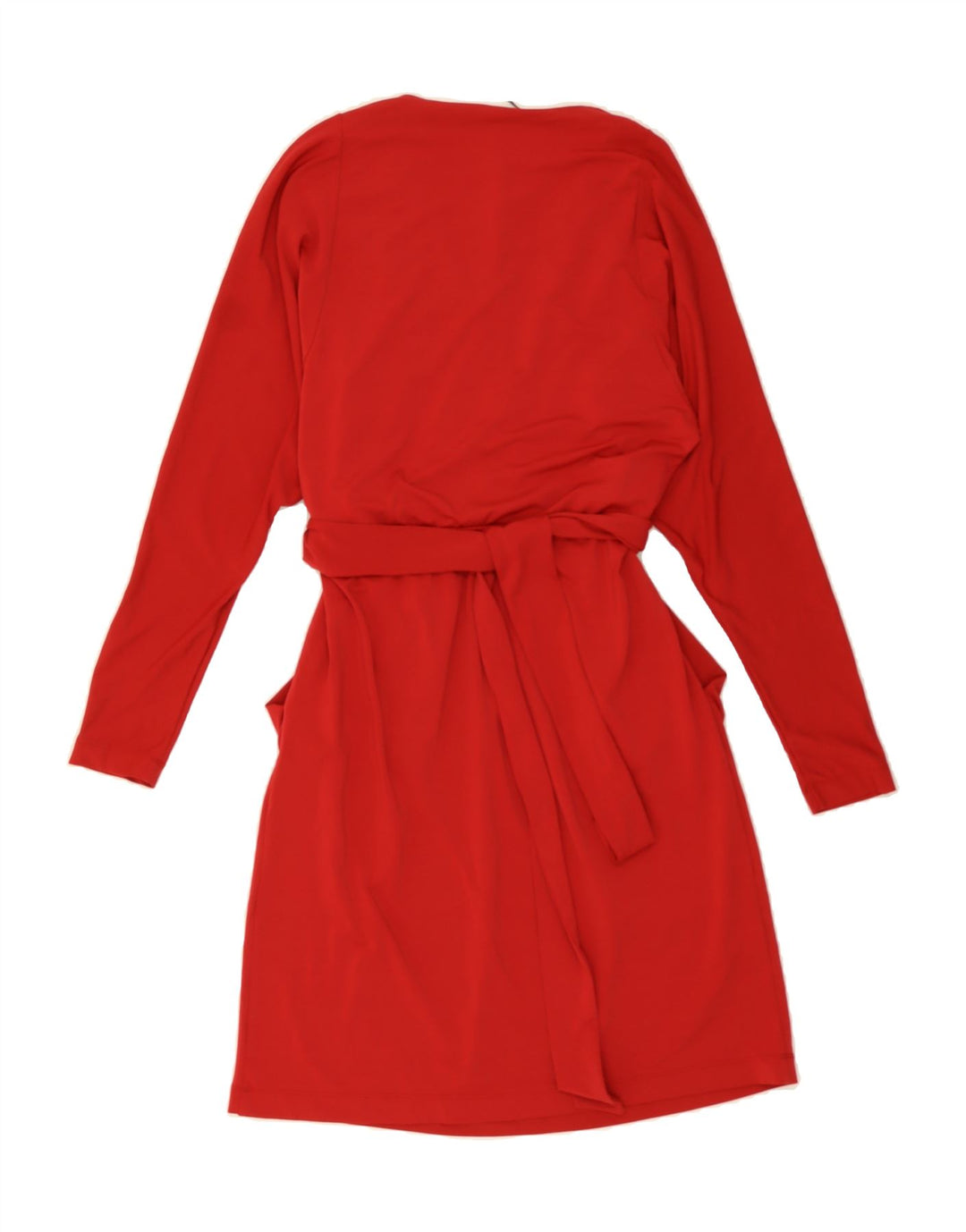 BCBGMAXAZRIA Womens Long Sleeve Wrap Dress UK 12 Medium Red Polyester Vintage BCBGMAXAZRIA and Second-Hand BCBGMAXAZRIA from Messina Hembry 