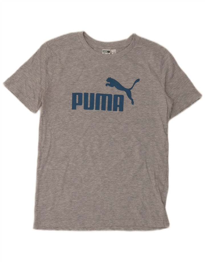 Tricou grafic PUMA pentru băieți Top 13-14 ani mare bumbac gri