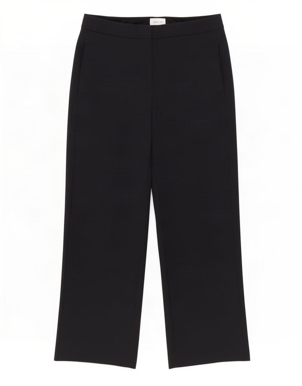 Pantaloni tăiați pentru femei Jigsaw cu picioare largi UK 10 mici W30 L24 bleumarin