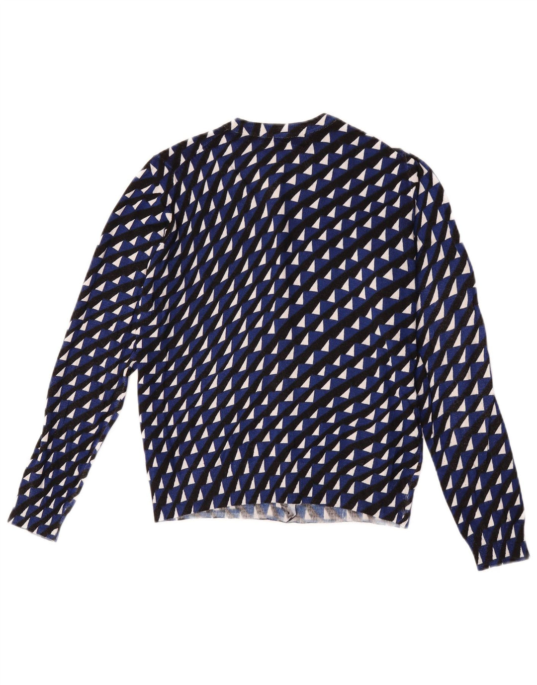 Pulover cardigan crop pentru femei Marks & Spencer UK 14 Medium Blue Geometric