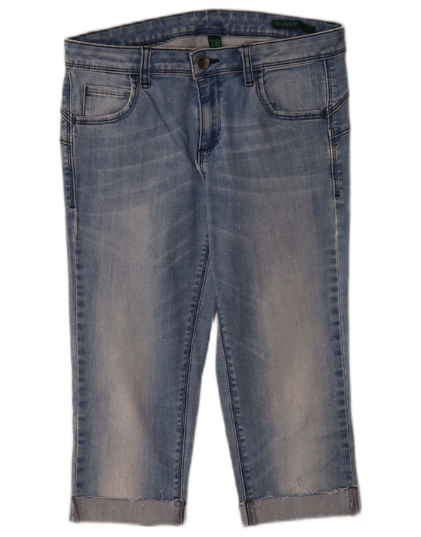 Benetton Capri Skinny Jeans W28 L18 Blue Bumbac
