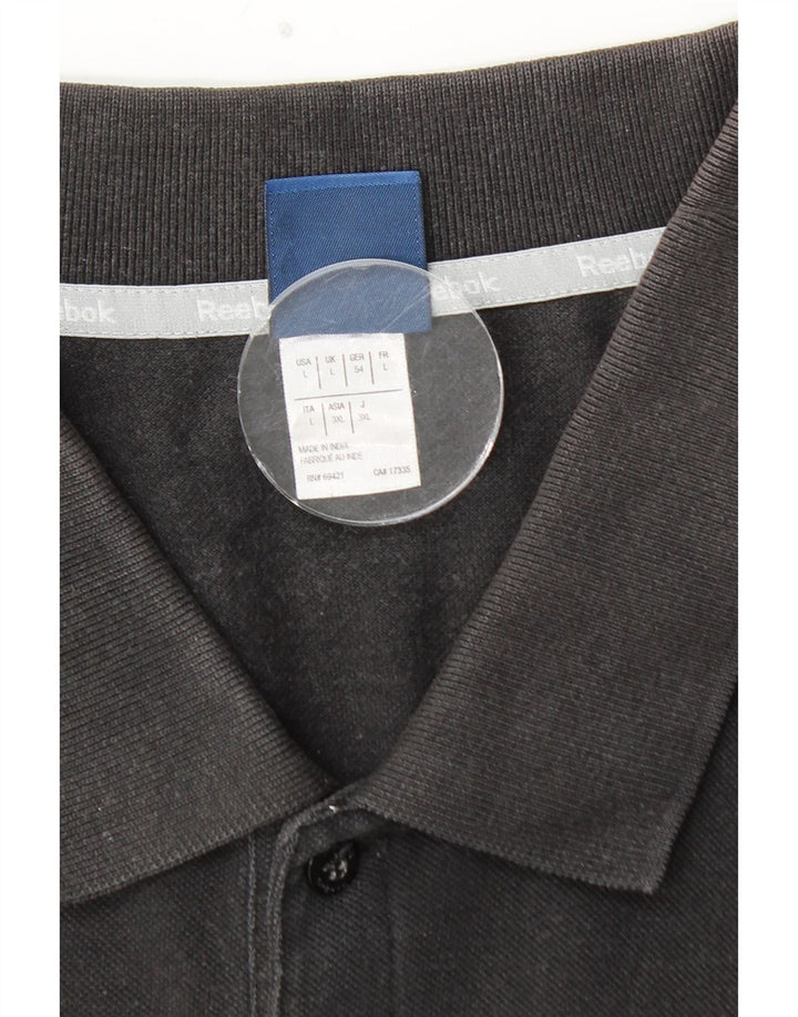 Tricou polo pentru bărbați REEBOK, mare, negru, bumbac