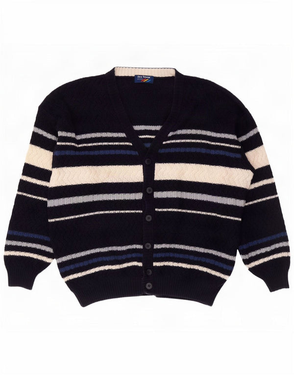 Pulover Cardigan Vintage pentru bărbați IT 56 XL Bleumarin cu dungi