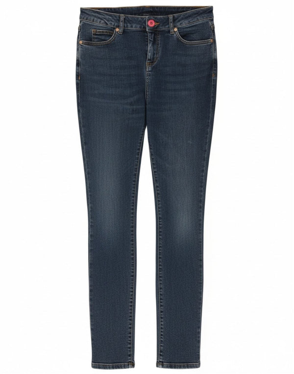 Weird Fish Blugi skinny pentru femei UK 10 Small W28 L30 Blue Bumbac