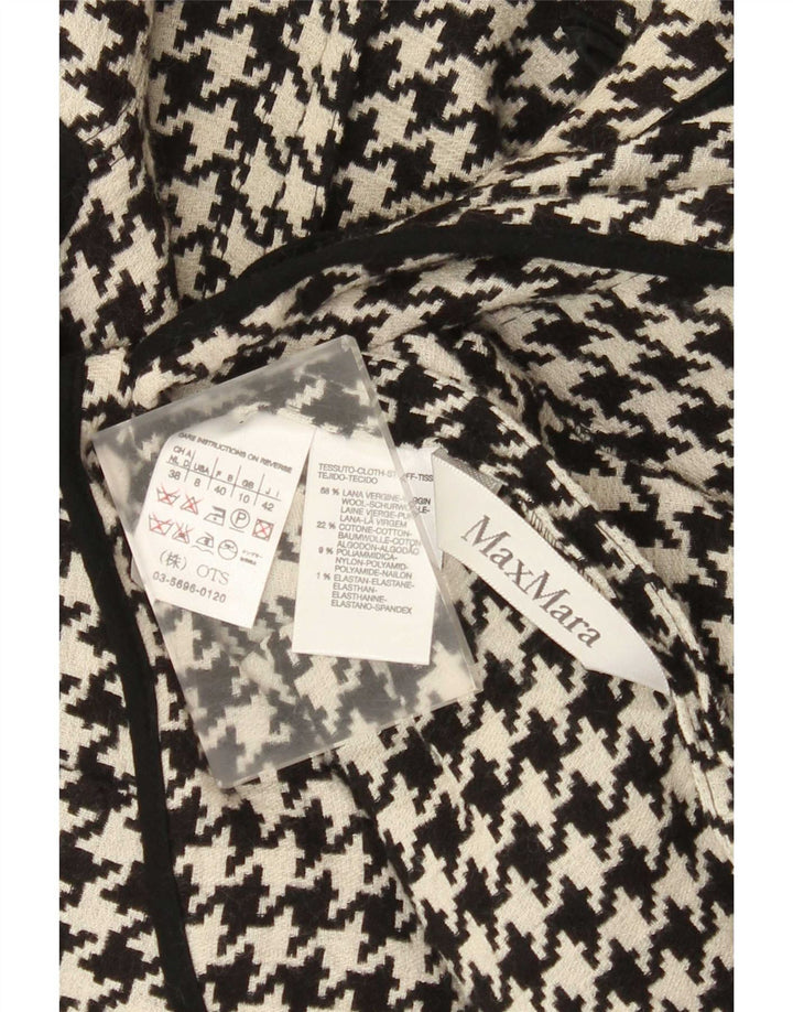 Jachetă Blazer pentru femei Max Mara UK 10 Lână mică neagră cu picior de gală