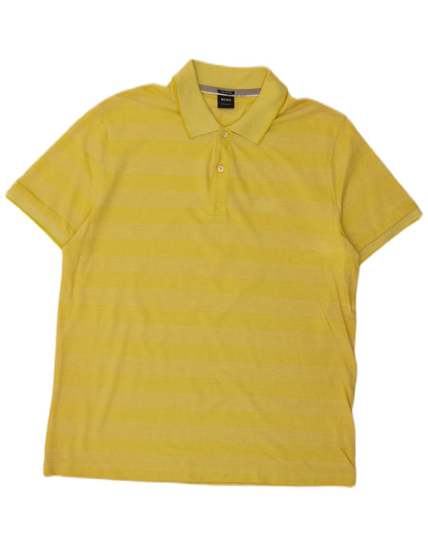 Cămașă polo Hugo Boss pentru bărbați, XL, cu dungi galbene