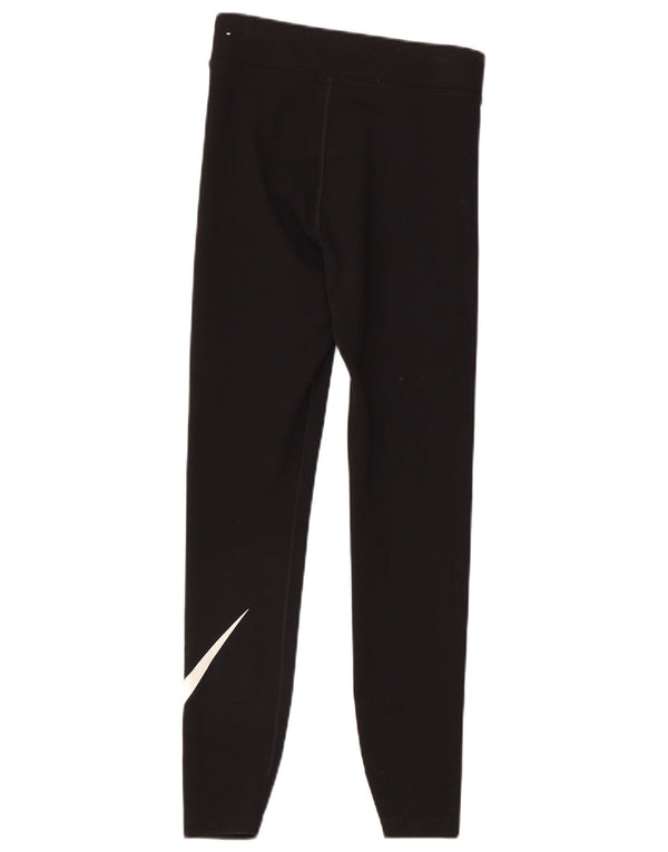 Leggings grafic Nike pentru femei UK 8 Small Black Bumbac