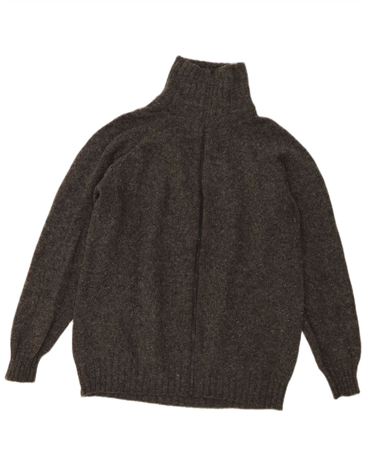 Pulover cardigan pentru bărbați Zara, lână mare, gri