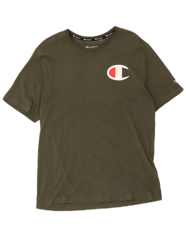 Tricou grafic pentru bărbați Champion Top XL Kaki Bumbac