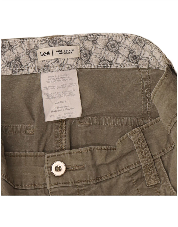 Pantaloni cargo Capri pentru femei Lee US 8 Medium W30 L19 Kaki Bumbac