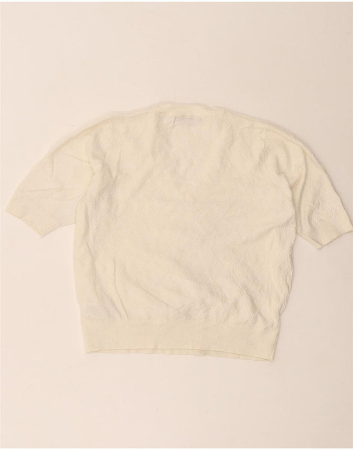 Pulover cu decolteu în V pentru femei Marks & Spencer UK 12 Medium Off White
