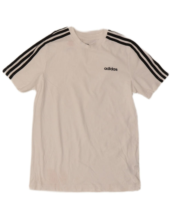 Adidas Boys T-Shirt Top 13-14 Years White Cotton